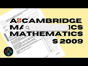 A Level Pure Mathematics P1 May June 2009 Paper 1 9709/1