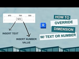 How to Override Dimension in Revit with Text or Number