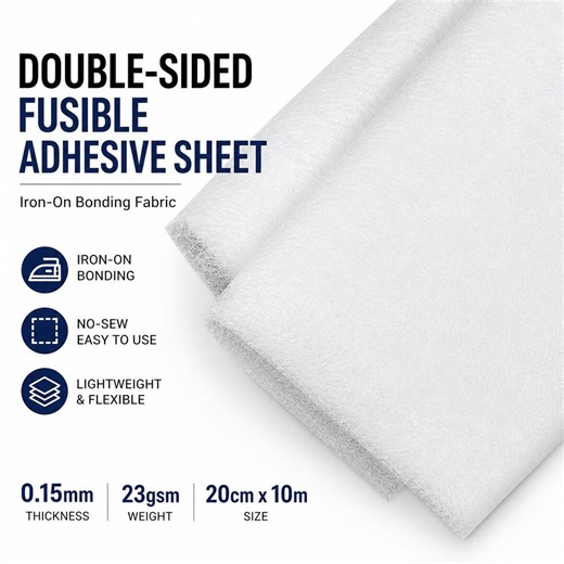 Double-sided Fusible Adhesive Sheet, Iron-on Bonding Fabric, No Sew Hem Tape Alternative, Lightweight 0.15mm, Sewing & Quilting DIY - Etsy