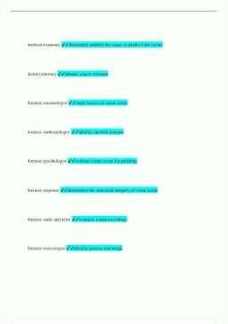 HOSA Forensic Careers 20222023 Already Graded A1393