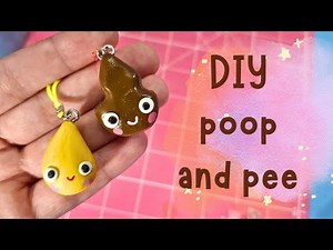 DIY Cute Poop & Pee Clay Set | Funny Polymer Clay Tutorial 💩✨