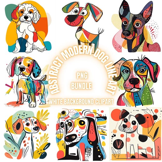 34 Abstract Modern Line Art Dog PNG Clipart Bundle, Abstract Line Art Sublimation, Minimalist Illustration Modern Monoline, Commercial Use - Etsy Hong Kong