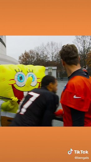 SpongeBob Surprises His Biggest Fan, Joe Burrow, at Work