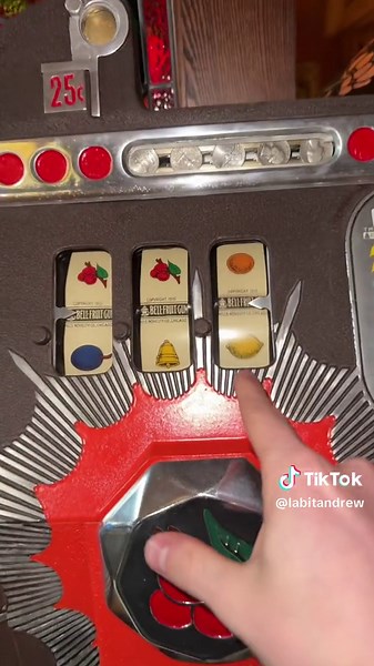 Winning the Jackpot in a 1937 Bursting Cherry 25¢ Antique Slot Machine!