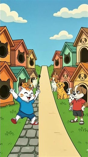 Epic Dance Battle : cat vs dog who is the best ? #animation #cartoon #short