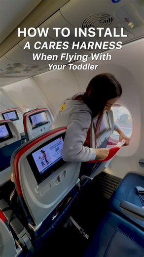 Lia Tuso | Safe Air Travel for Kids on Instagram: "What is a CARES Harness and Should You Be Using One? ⬇️ The CARES (Child Aviation Restraint System) harness is the only FAA-approved non-car seat restraint system designed specifically for children traveling on airplanes. It weighs less than 1 pound and fits in a small pouch & only takes one minute to install… meaning it’s extremely convenient for traveling. Read your user manual for exact instructions but here’s a general overview of how to ins