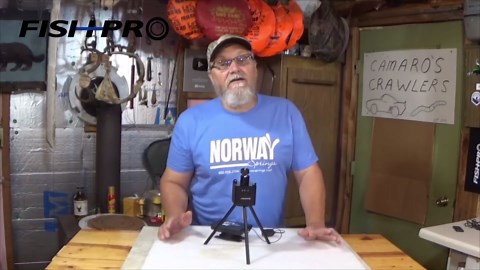 FishPRO [2024 Upgrade] Underwater Fishing Camera Panner Positioner, [Full Aluminum] Tripod for Ice Fishing Camera Underwater, for Ice Hole Max 9.5'', w/ 1/4 Screw Mount, 2-Way Button & Remote Control