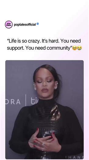 Rihanna gets emotional speaking to Vogue India at her Fenty Beauty event 🥺: “Life is so crazy. It’s hard. You need support. You need community” #rihanna #rihannanavy #rihannafenty #celebrities #quotesaesthetic