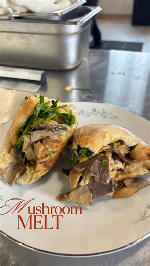 NEW menu item! Mushroom Melt: fancy, roasted mushroom by local Guided by Mushrooms, melted Gouda cheese, tarragon garlic mayonnaise on our own pizza dough sandwich bread. Currently available during lunch hours Get it today! Open 11-6 #bellasorellapizza #familybusiness #daytonohio #woodfiredoven #pizzalover #italiansub | Bella Sorella Pizza Co., LLC