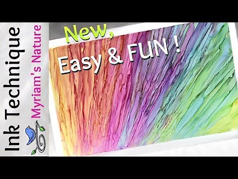 60] NEW Alcohol Ink TECHNIQUE - SILKY Texture - Makes Great Card BACKGROUNDS - No Gloves