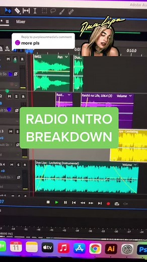 Reply to @purplesunmedia Dua Lipa Radio Intro | Skylar Vox Tattoo