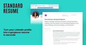 Convert your LinkedIn profile to an impressive resume — in 5 minutes.