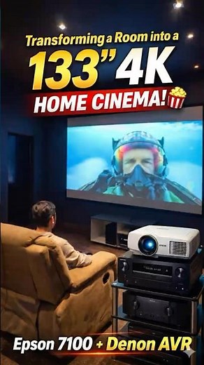 133 Inch Epson Projector + Dolby Atmos Sound System Install #HomeTheater #Setup #ProjectorCinema