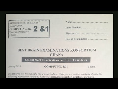BECE 2025 Computing Mock Questions III
