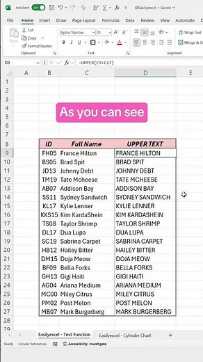 How to format text in Excel using functions! #excel #excelfunctions #spreadsheets
