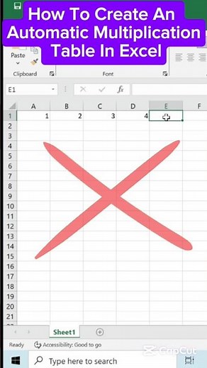 How to Create an Automatic Multiplication Table in Excel