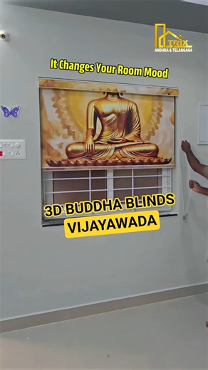 ఇలాంటి 3D Buddha Roller Blinds మీరు ఎప్పుడైనా చూశారా? ☎️9059459025 #vijayawada #atrixinteriors