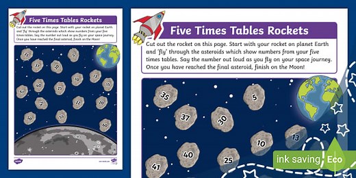 Five Times Tables Rockets