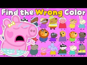 Peppa Pig Color Game 🐷🐽 Spot the Color Mistake! 🎨👀 Fun Kids Quiz | Kids DingDong