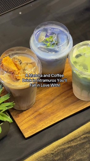 Colorful Matcha and Coffee Drinks at Banyuhay Cafe in Intramuros