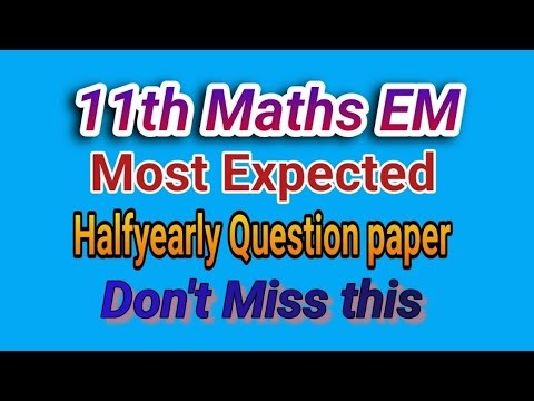 11th Maths Half Yearly Exam 2025 | Important Questions & Model Question Paper @HarisKalvi #11th #EM