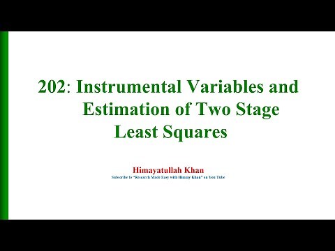 202 Instrumental Variables and 2SLS Estimation in Econometric