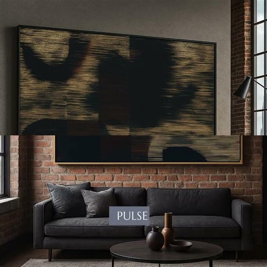 ⚡ Dark Static Pulse – Abstract Glitch Art Canvas Print