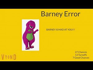 Barney Error (Incorrect Code) {WARNING: LOUD & SCARY!!!}