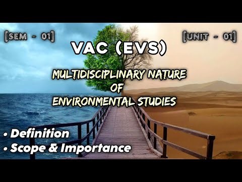 L-01 | Unit 1 EVS | VAC EVS +3 1st Semester | Multidisciplinary Nature of Environmental Studies