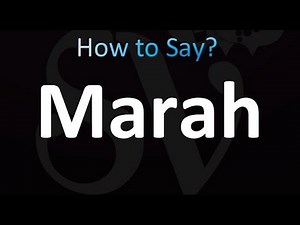 How to Pronounce Marah (correctly!)