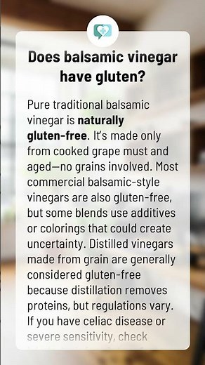 Does balsamic vinegar have gluten?