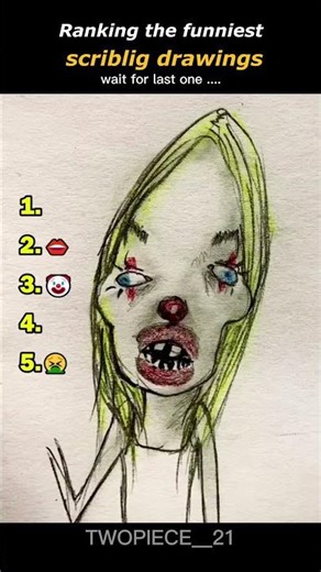 Ranking the Funniest Scriblig Drawings 😂✏️🤣#ScribbleDrawings #FunnyArt #TrendingShorts