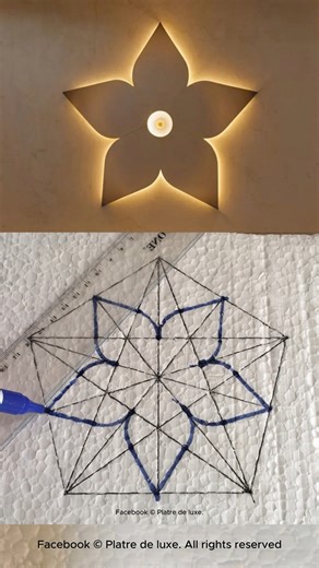 Platre de luxe | How to Draw a Perfect Pentagram rose #HomeDecor #Ideas #GypsumArt | Instagram