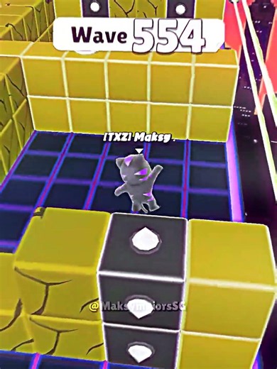 Stumble Guys Block Dash Endless IMPOSSIBLE glider save at wave 500+ #stumbleguys