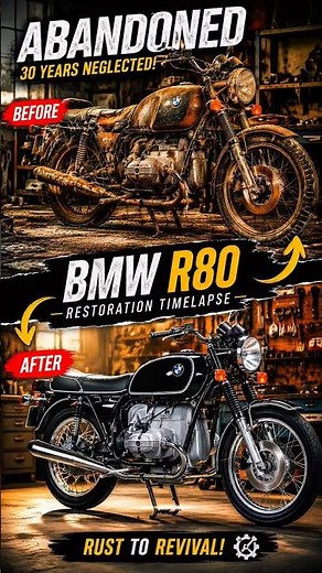 Forgotten BMW R80 Brought Back to Life | Full TimelapseVintage BMW R80 Motorcycle Restoration in 15