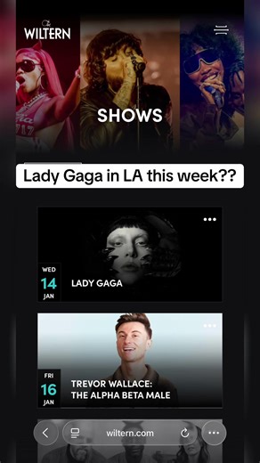 Have I missed something? I was scrolling on Ticketmaster and found this random date dropped for Gaga at The Wiltern in LA on Wednesday!!! No tickets are available yet. What is happening?!? #mayhemball #ladygaga #mayhem #gaga #harleyquinn