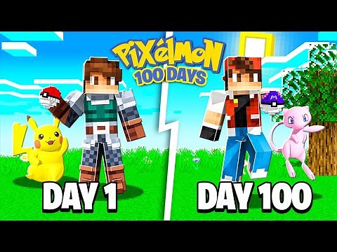 I SPENT 100 DAYS in MINECRAFT PIXELMON... Here’s What Happened