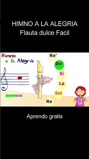Himno a la alegria FLAUTA DULCE Facil #educación #flautadulce #flautodolce