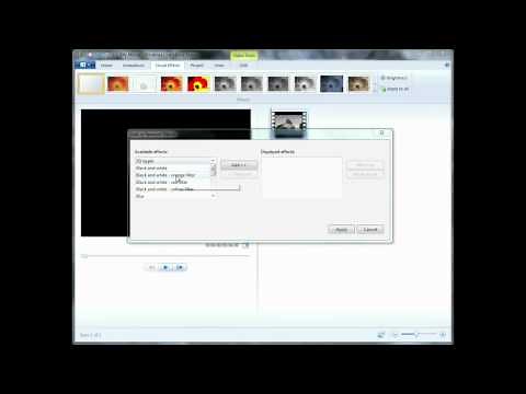 Adding fade-in fade-out effects in Windows Live Movie Maker
