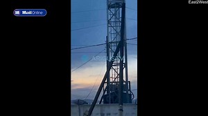 Terrifying moment Russian cargo plane's engine explodes shortly after take off