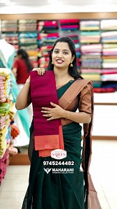 48K views · 1.6K reactions | Shop this Semi Pavithra silk saree online ✨ Single-shade design with copper weaving borders and stripe detailing. Lightweight, elegant, and comes with a plain blouse piece with border. Just ₹1150 – available in 2 colours.  Order now: M449 at mymaharani.com  9745244482 Semi Pavithra silk saree | Online silk saree shopping | Affordable silk saree | Copper border saree | House of Sarees by Maharani | Maharani Wedding Collections | Facebook