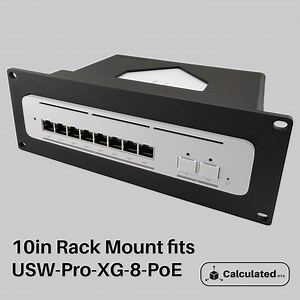 10in Rack Mount Fits Unifi Usw-pro-xg-8-poe | 2U Mount | PETG | Fits Standard 10” Racks | Optional 10/32 Hardware - Etsy