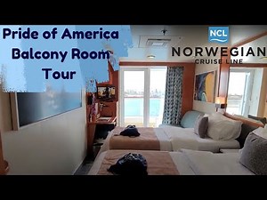 NCL Norwegian Pride of America Balcony Room Tour Deck 9 Rm 9686