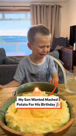 Mashed potato birthday cake for my kid🤣 | Twisted