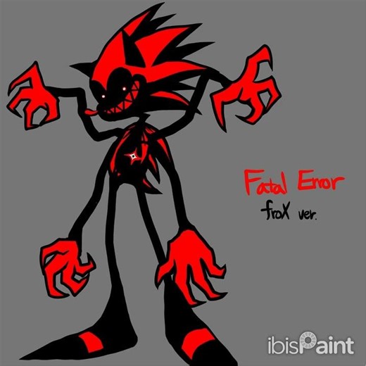 I redesigned Fatal Error #fnf #fnfmod #sonicexe #fnfmods #drawing #sonic