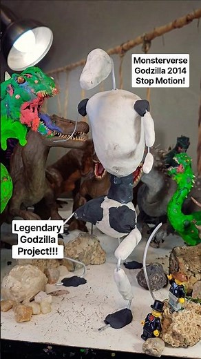 Godzilla Stop Motion - Legendary Godzilla 2014 Monsterverse Kaiju Skelton #shorts