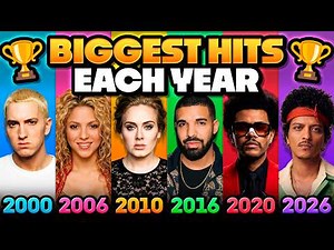 TOP 5 BIGGEST HITS FOR EACH YEAR (2000 - 2026)