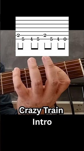 How to Play the Crazy Train Intro Easy Guitar Lesson