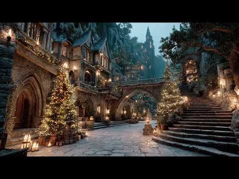 Christmas in Rivendell | Yule LOTR Ambience | Celtic Winter Music & Snow