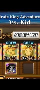Pirate King Adventures Vs. Kid Level 100+, No Stall, No New Units, No FC Needed PKA Farming Team